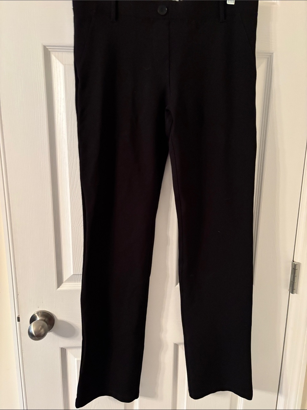 Betabrand Black Straight-Leg Pants